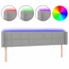 vidaXL LED-voodipeats, helehall, 183x16x78/88 cm, kangas