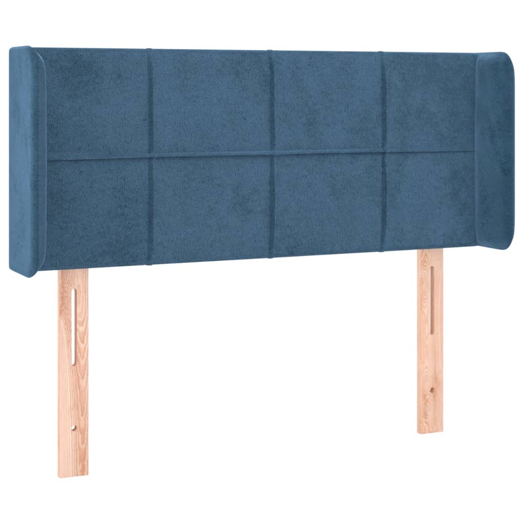 vidaXL Hoofdbord LED 83x16x78/88 cm fluweel donkergroen afbeelding