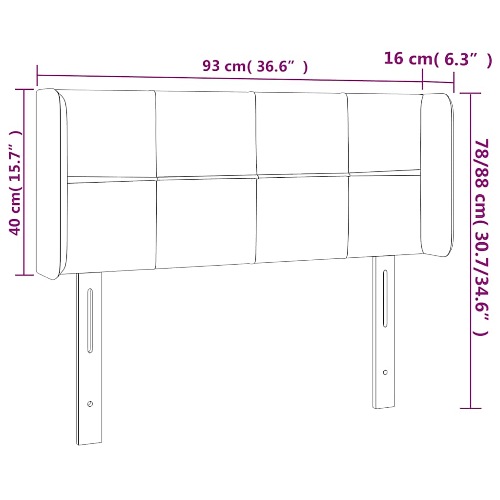 LED posteljno vzglavje temno zeleno 93x16x78/88 cm žamet - slika 7