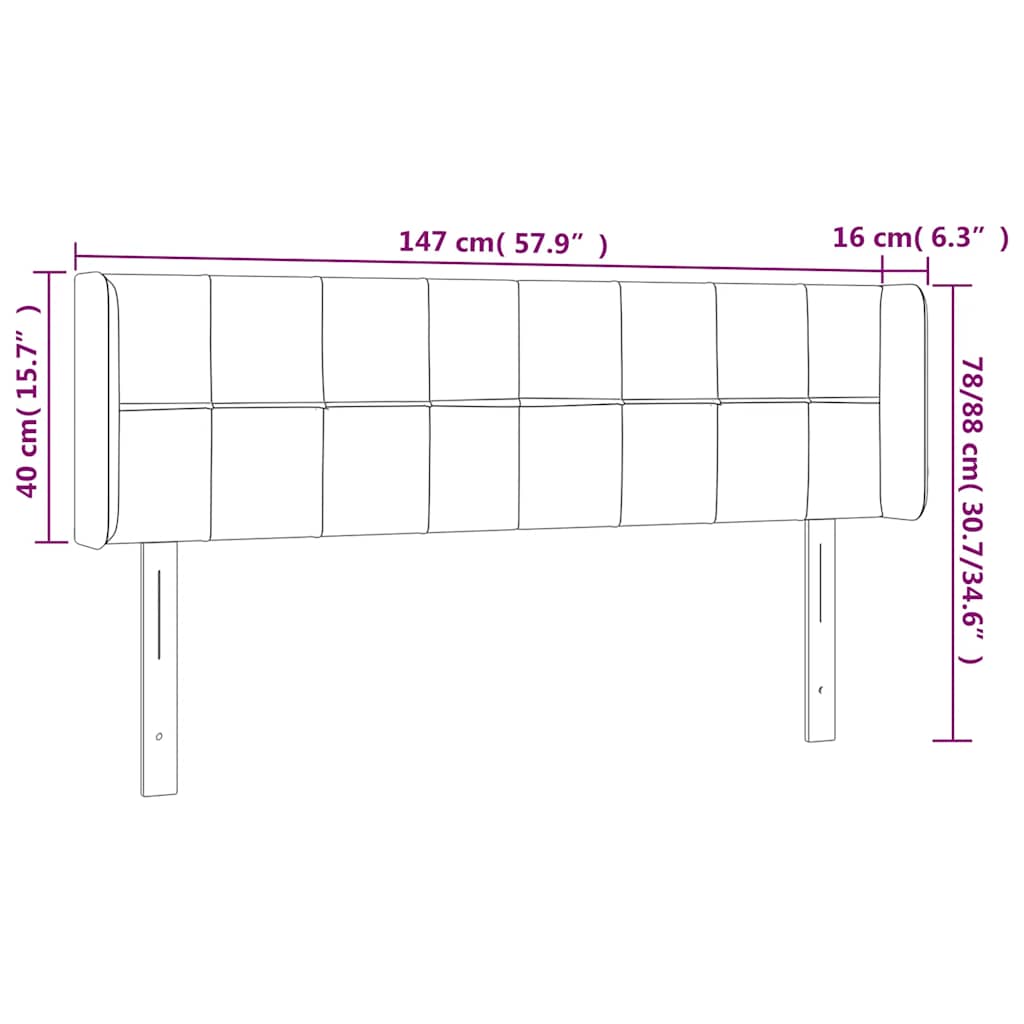 Čelo postele s LED tmavě zelené 147 x 16 x 78/88 cm samet - obrázek 7