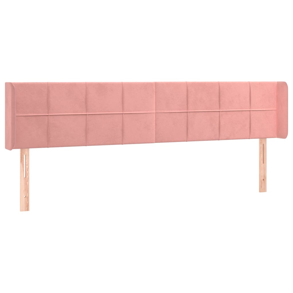 Thumbnail - vidaXL LED Kopfteil Rosa 183x16x78/88 cm Samt