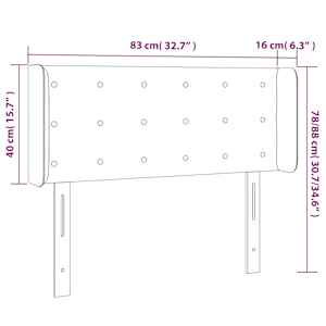 Čelo postele s LED cappuccino 83 x 16 x 78/88 cm umělá kůže - obrázek 6