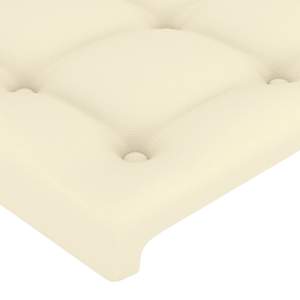 Čelo postele s LED krémové 183 x 16 x 78/88 cm umělá kůže - obrázek 5
