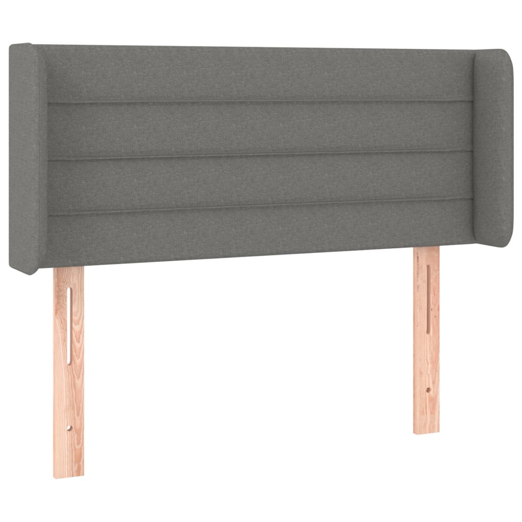 vidaXL Hoofdbord LED 83x16x78/88 cm stof donkergrijs afbeelding