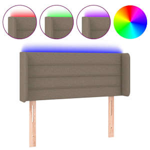 vidaXL LED-voodipeats, pruunikashall, 83x16x78/88 cm, kangas