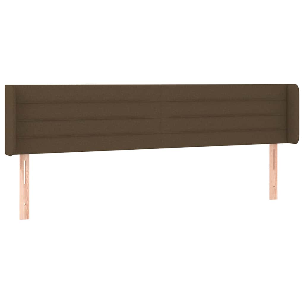 vidaXL Hoofdbord LED 183x16x78/88 cm stof donkerbruin bruin, foto 4