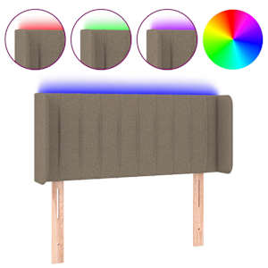 vidaXL LED-voodipeats, pruunikashall, 93x16x78/88 cm, kangas