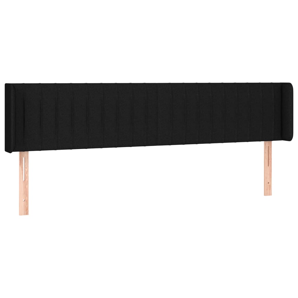 vidaXL Hoofdbord LED 203x16x78/88 cm stof zwart afbeelding