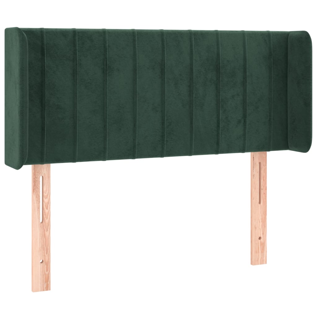 vidaXL Hoofdbord LED 83x16x78/88 cm fluweel donkergroen afbeelding