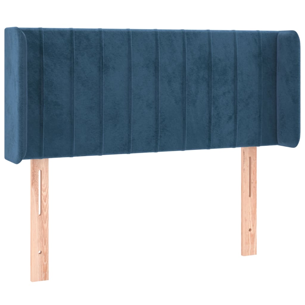 vidaXL Hoofdbord LED 83x16x78/88 cm fluweel donkergroen afbeelding