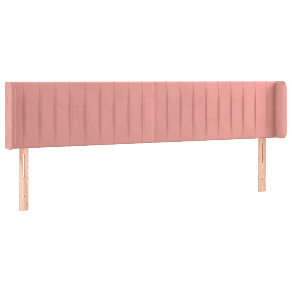 Thumbnail - vidaXL LED Kopfteil Rosa 183x16x78/88 cm Samt