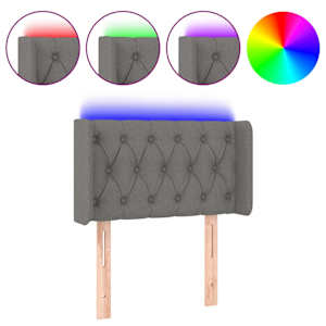 vidaXL LED-voodipeats, tumehall, 83x16x78/88 cm, kangas