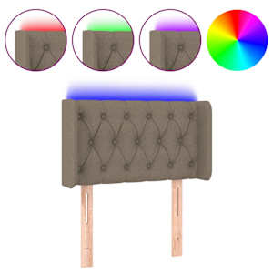 vidaXL LED-voodipeats, pruunikashall, 83x16x78/88 cm, kangas