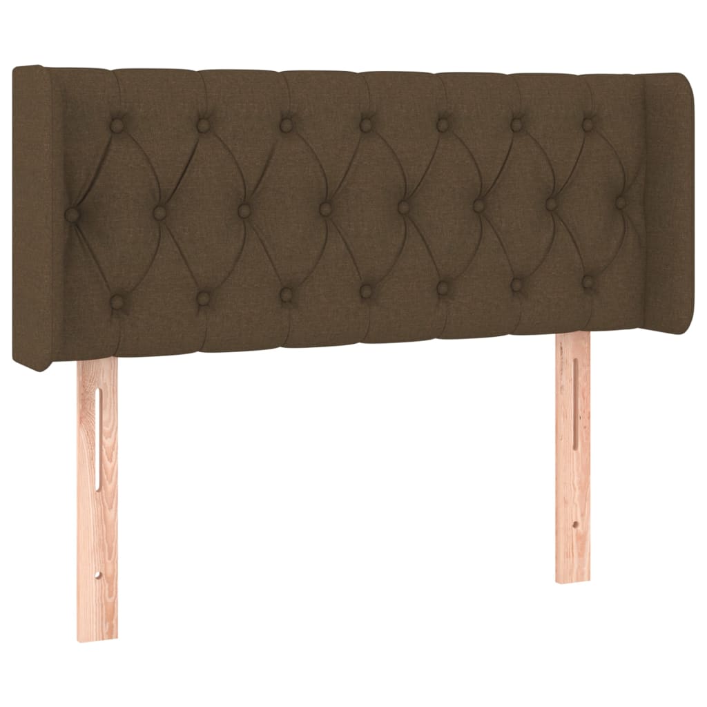 vidaXL Hoofdbord LED 93x16x78/88 cm stof donkerbruin afbeelding