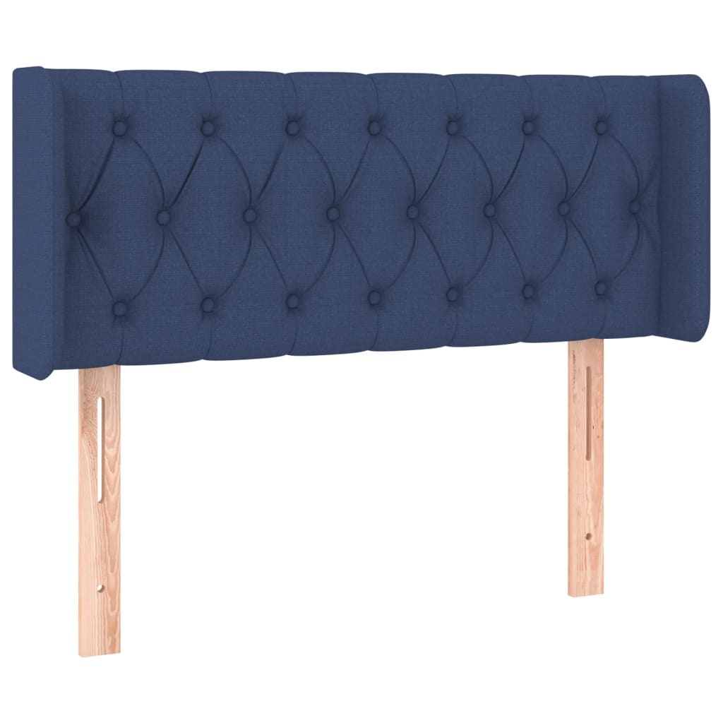 vidaXL Hoofdbord LED 93x16x78/88 cm stof blauw