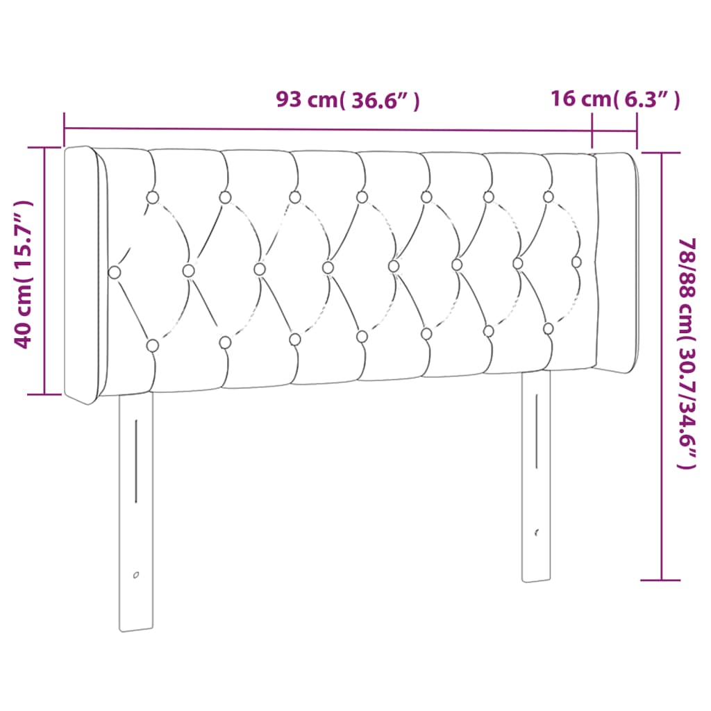 LED uzglavlje zeleno 93x16x78/88 cm od tkanine