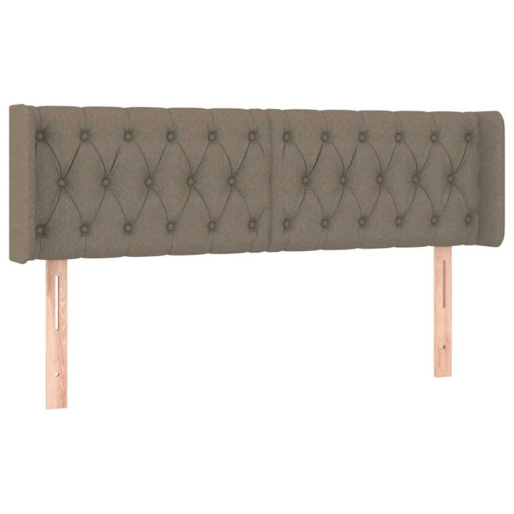 vidaXL Hoofdbord LED 147x16x78/88 cm stof taupe afbeelding