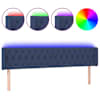 vidaXL LED-voodipeats, sinine, 183x16x78/88 cm, kangas