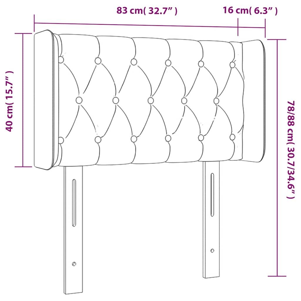 LED posteljno vzglavje temno zeleno 83x16x78/88 cm žamet - slika 7