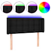 vidaXL LED-voodipeats, must, 83x16x78/88 cm, kangas