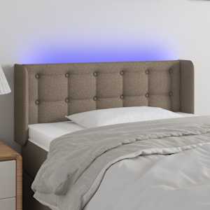 LED posteljno vzglavje taupe 83x16x78/88 cm blago