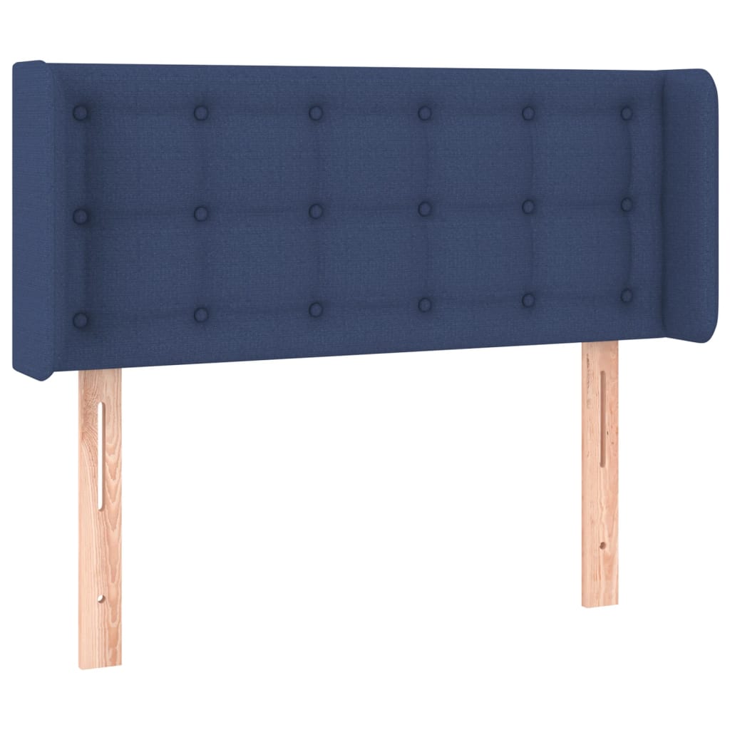 vidaXL Hoofdbord LED 83x16x78/88 cm stof blauw