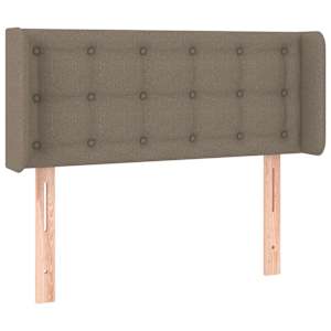 Čelo postele s LED taupe 93 x 16 x 78/88 cm textil - obrázek 3