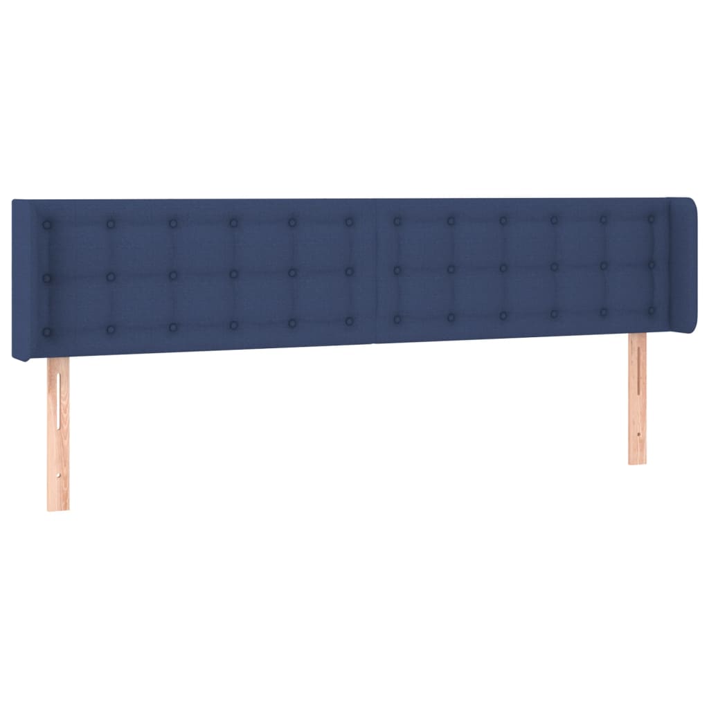 vidaXL Hoofdbord LED 163x16x78/88 cm stof blauw