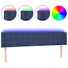 vidaXL LED-voodipeats, sinine, 183x16x78/88 cm, kangas