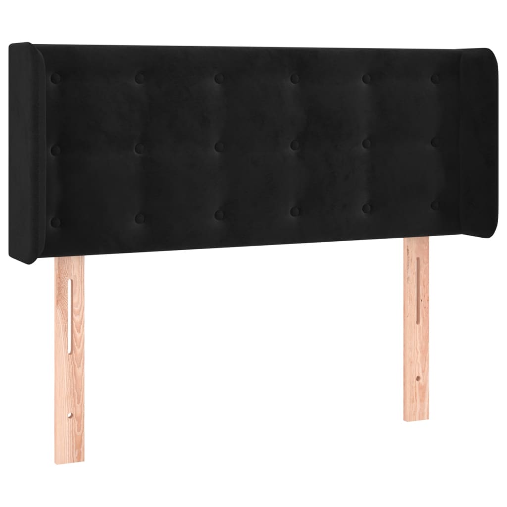 vidaXL Hoofdbord LED 83x16x78/88 cm fluweel zwart afbeelding