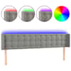 vidaXL LED-voodipeats, helehall, 163x16x78/88 cm, samet