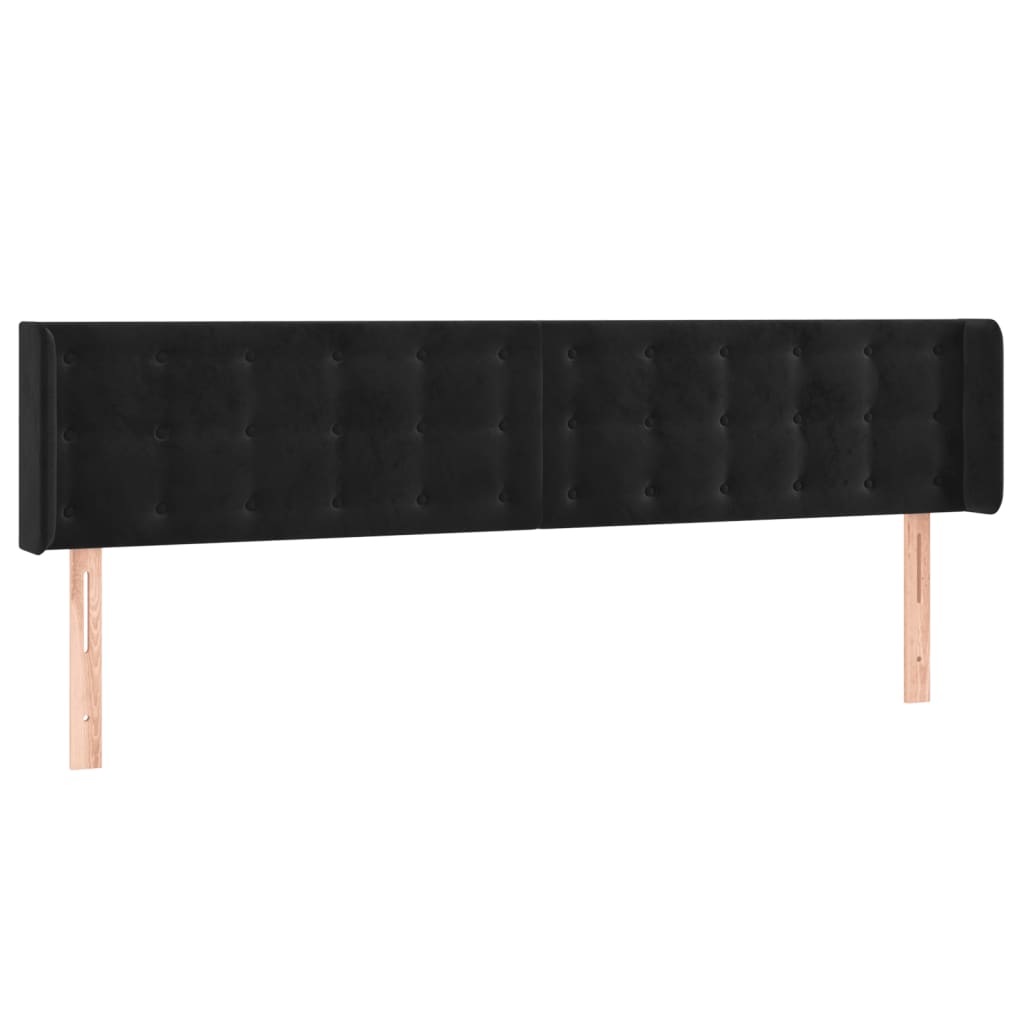 Thumbnail - vidaXL LED Kopfteil Schwarz 183x16x78/88 cm Samt