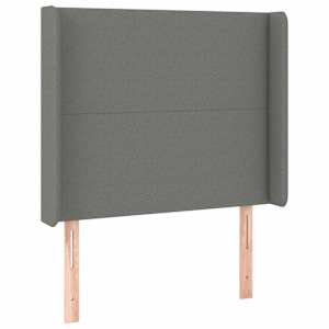 Čelo postele s LED černé 103 x 16 x 118/128 cm textil - obrázek 3
