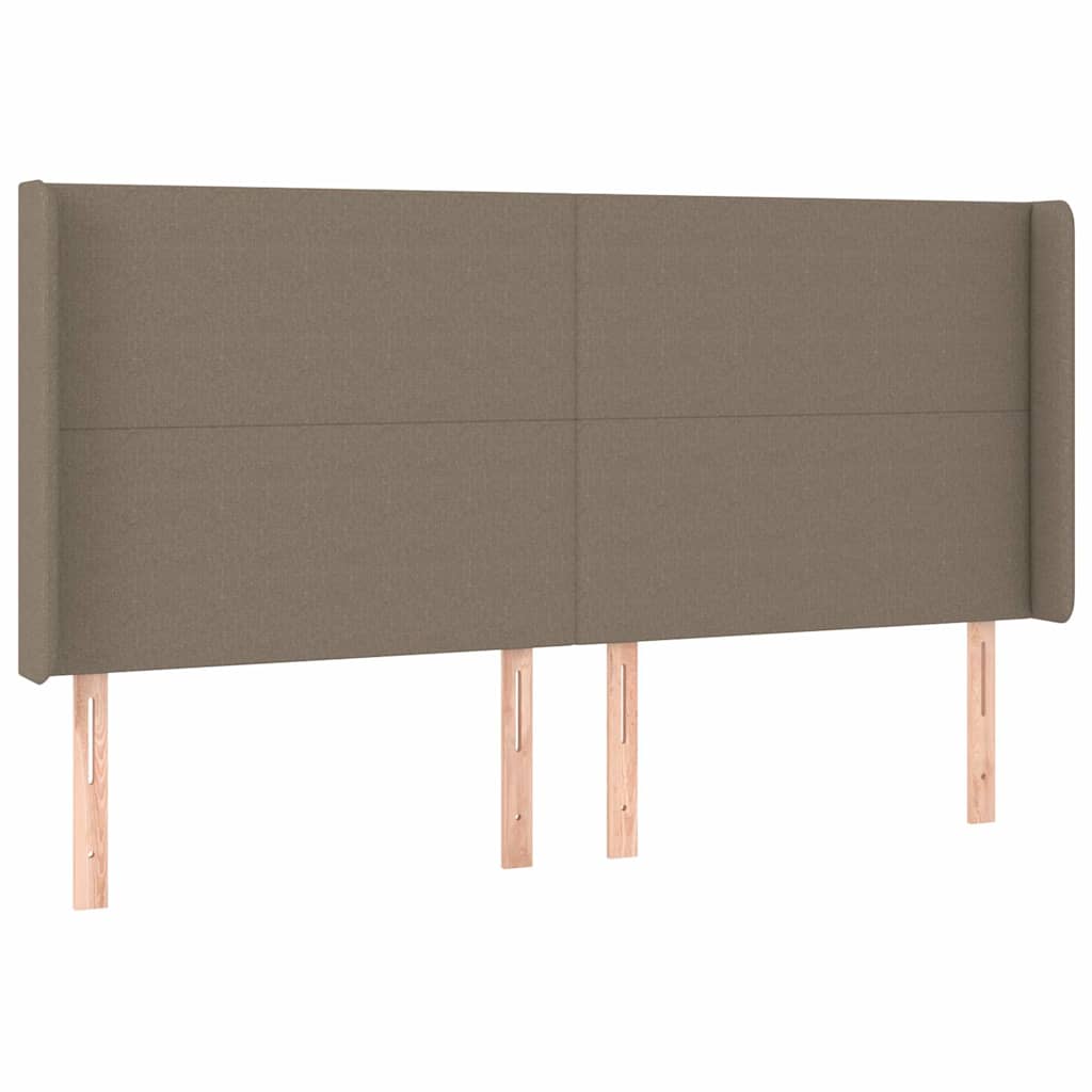 vidaXL Hoofdbord LED 183x16x118/128 cm stof taupe, foto 4