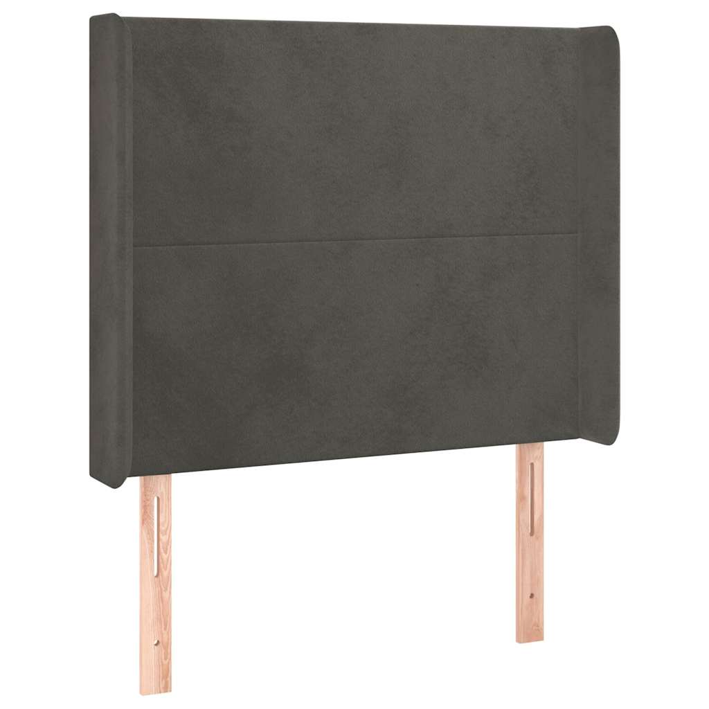 vidaXL Hoofdbord LED 83x16x118/128 cm fluweel donkergrijs grijs, foto 4