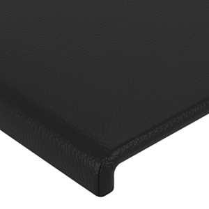 Čelo postele s LED černé 103 x 16 x 118/128 cm umělá kůže - obrázek 5