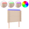 vidaXL LED-voodipeats, Cappuccino, 103x16x118/128 cm, kunstnahk