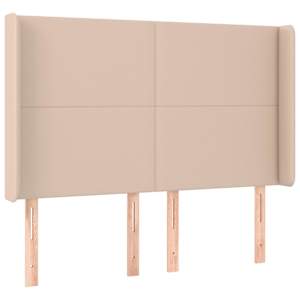 Čelo postele s LED cappuccino 147 x 16 x 118/128 cm umělá kůže - obrázek 3