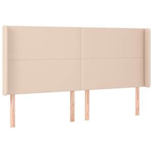 Čelo postele s LED cappuccino 163 x 16 x 118/128 cm umělá kůže - obrázek 3