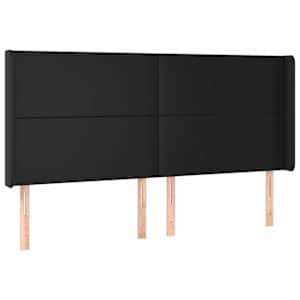 vidaXL fekete műbőr LED-es fejt&aacute;mla 203x16x118/128 cm
