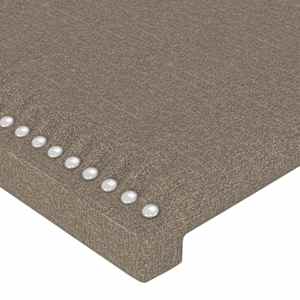 Čelo postele s LED taupe 93 x 16 x 118/128 cm textil - obrázek 5