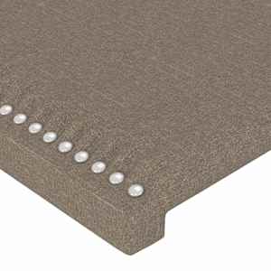 Čelo postele s LED taupe 103 x 16 x 118/128 cm textil - obrázek 5