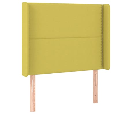 vidaXL Hoofdbord LED 103x16x118/128 cm stof groen