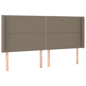 Čelo postele s LED taupe 203 x 16 x 118/128 cm textil - obrázek 3