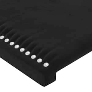 Čelo postele s LED černé 103 x 16 x 118/128 cm samet - obrázek 5