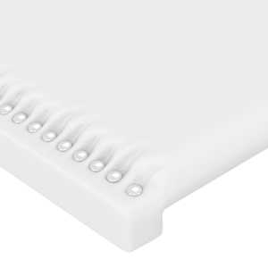Čelo postele s LED bílé 103 x 16 x 118/128 cm umělá kůže - obrázek 5