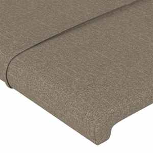Čelo postele s LED taupe 83 x 16 x 118/128 cm textil - obrázek 5