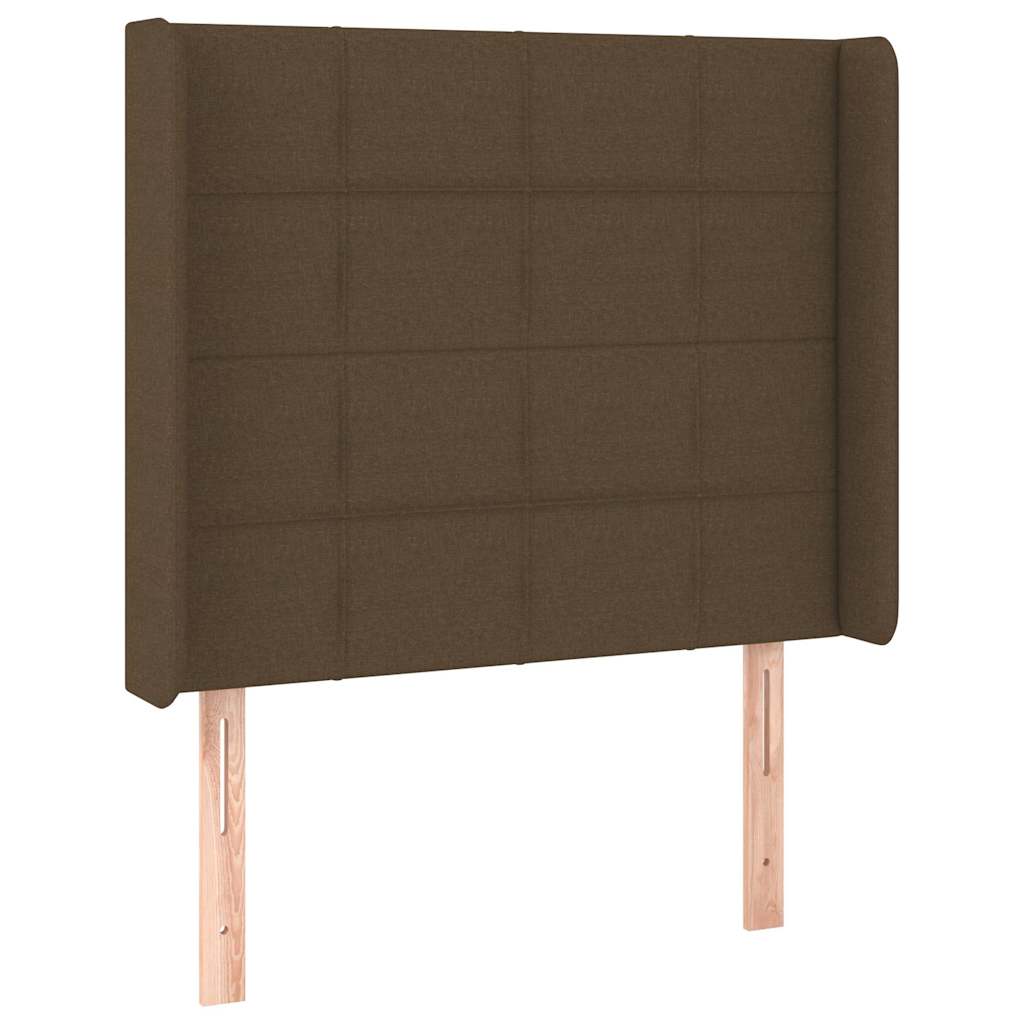 vidaXL Hoofdbord LED 103x16x118/128 cm stof donkerbruin bruin, foto 3