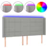 vidaXL LED-voodipeats, helehall, 203x16x118/128 cm, kangas
