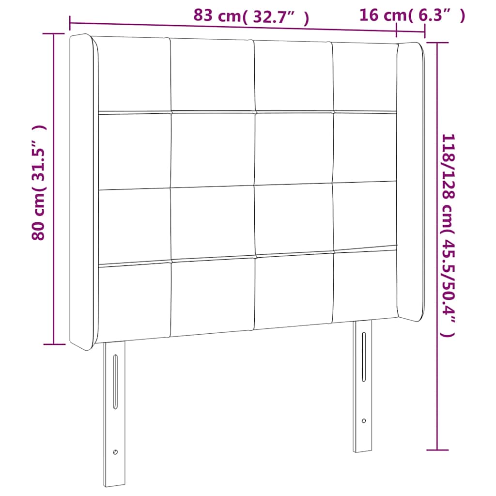 LED posteljno vzglavje temno zeleno 83x16x118/128 cm žamet - slika 7